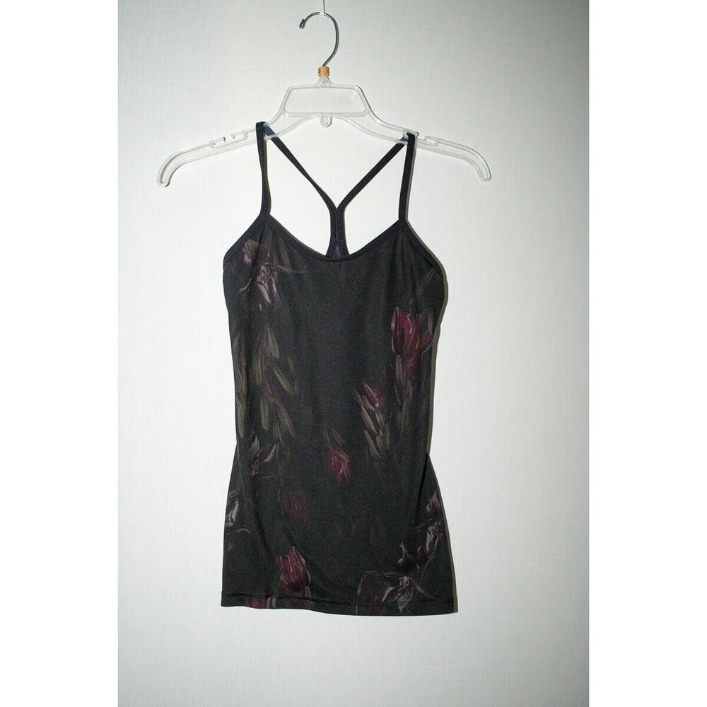 Lululemon Atma Tank Top Midnight Iris Yoga Athletic Floral XS/S Activewear